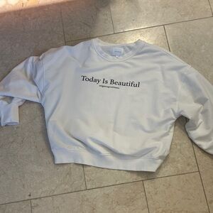Sundays White Inspirational Sweatshirt